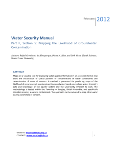 Water Security manual PART II, SECTION 5 (Mapping) TABLE OF