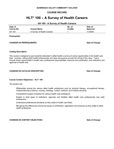 Course Record Template - Quinebaug Valley Community College