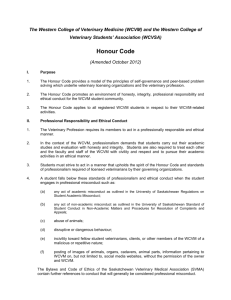 the complete WCVSA Honour Code, amended October