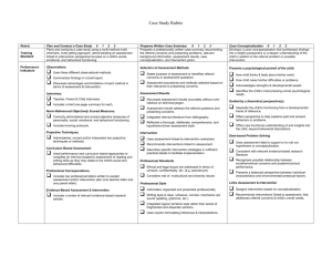 Rubric for case study