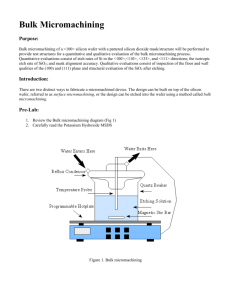 Bulk Micromachining Process Procedure