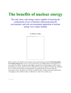 Why nuclear energy is clean