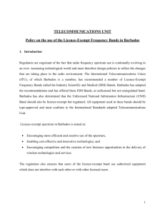 Licence Exempt Spectrum - Telecommunications Unit