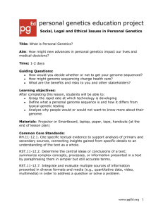 personal genetics education project Social, Legal and Ethical Issues