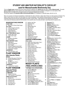 Biodiversity Species List