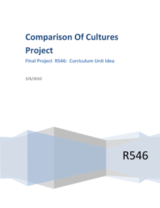 Comparison Of Cultures Project