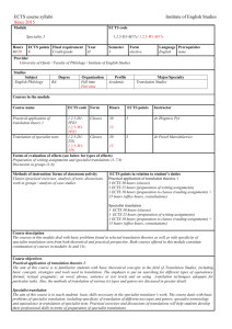 Module 17c - Institute of English, Opole University