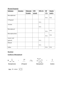 Physical Properties Substance Structure Molecular Formula MW (g