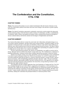 Chapter 9: The Confederation and the Constitution, 1776-1790