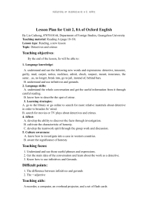 Lesson Plan for Lesson 1, Unit 2 , 8A of Oxford English