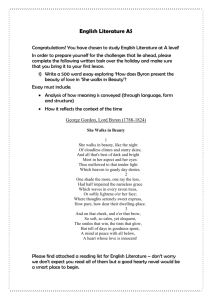 Year 12 English Literature induction sheet