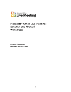 Microsoft Office Live Meeting: Security and Firewall