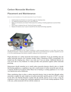 Carbon Monoxide Monitors – Installation