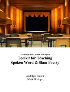 Teaching Slam Poetry