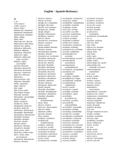 English – Spanish Dictionary