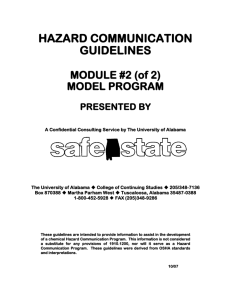 Hazard Communication part 2 - UA SafeState