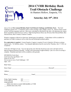 Trail Challenge Registration - Central Virginia Horse Rescue