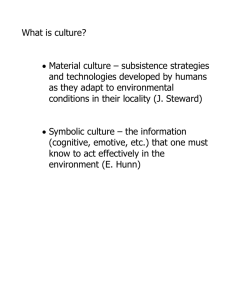 What is Culture & Cultural Ecology