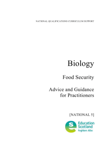 Biology: Food Security