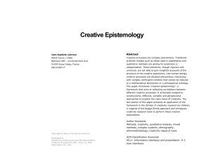 Creative Epistemology