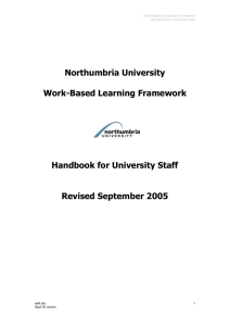 Work-Based Learning Framework