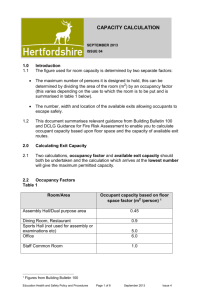Fire: Room Capacity Calculation - Hertfordshire Grid for Learning
