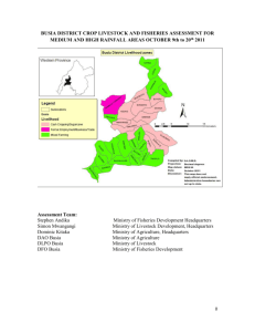 BUSIA CROP LIVESTOCK AND FISHERIES ASSESSMENT FOR