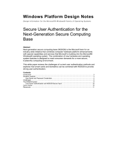 Secure User Authentication for the Next-Generation