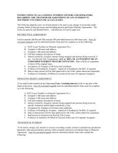 Assignment Instructions - Southern Ute Indian Tribe Department of