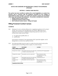 Annex 1 - the General Optical Council