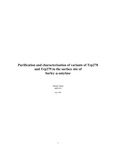 Purification and characterization of variants of