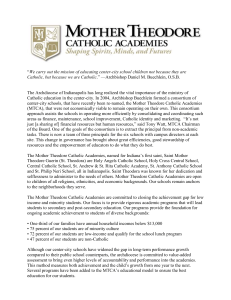 Mother Theodore Catholic Academies Serve Center City