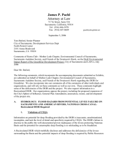 Letter submitted by James P. Pachl on behalf of ECOS, Sierra Club