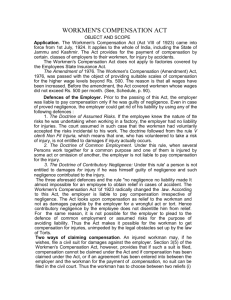 The Workmen Compensation Act, 1923
