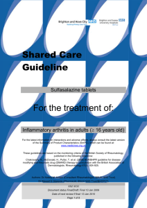 Sulfasalazine tablets for inflammatory arthritis in adults