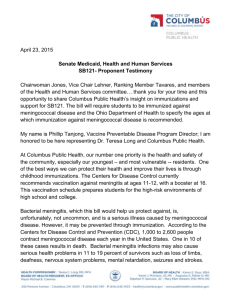 April 23, 2015 Senate Medicaid, Health and Human Services SB121