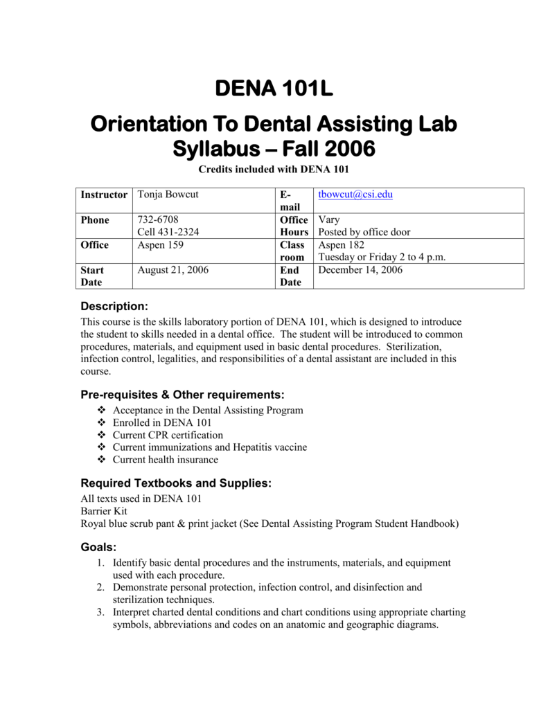 Dental Assistant Charting Abbreviations