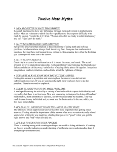 Twelve Math Myths - Daytona State College