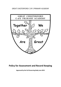 Assessment and Record Keeping Policy 2015