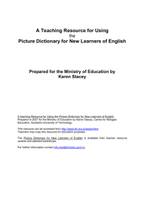 Teaching resource for MoE picture dictionary - ESOL Online