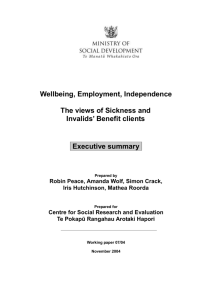 Executive Summary (Word 235KB) - Ministry of Social Development