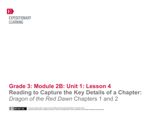 Grade 3 ELA Module 2B Unit 1, Lesson 4
