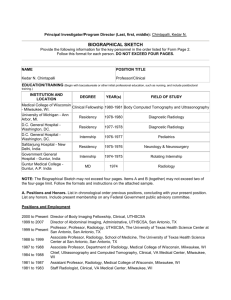CV Preview for Kedar N Chintapalli - Department of Radiology