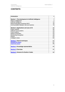 Artificial Intelligence for Intermediate 2