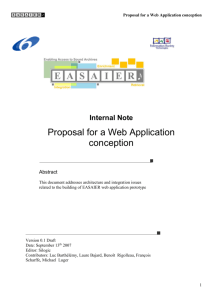 EASAIER Proposal for a Web Application Conception