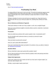 Proofreading Your Work