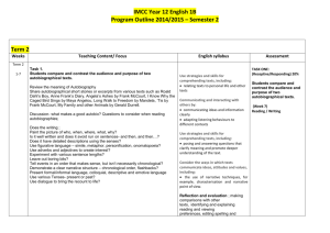 Year 12 Semester 2 Program 2015