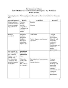 Biology and Horticulture Unit: The Web of the Chesapeake Bay