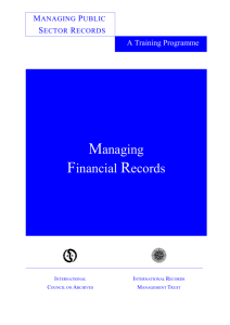 Managing Financial Records - International Records Management