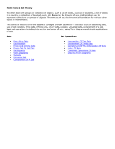 Math: Sets & Set Theory